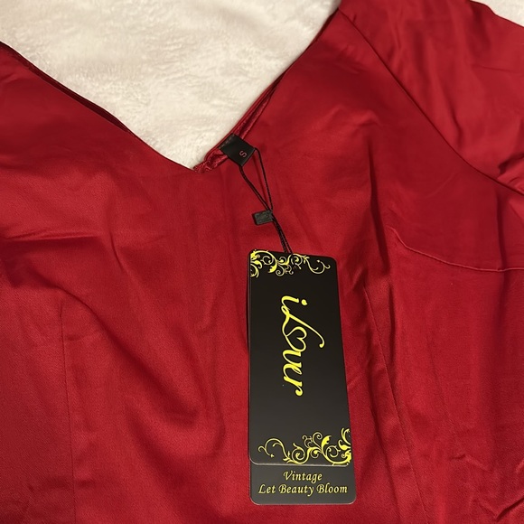 iLover V-neck  50s rockabilly dress - Picture 4 of 7